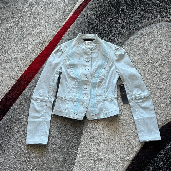 Marc Jacobs Tinted Blue Button Up Jacket - Picture 1 of 5